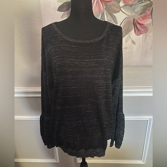 Olivia Sky Black Crew & Scoop Necks Sweater || Size 2X - Picture 5 of 15